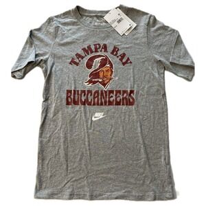 Tampa Bay Buccaneers Nike Boys Youth Throwback Logo Gray T-Shirt - Large 14/16